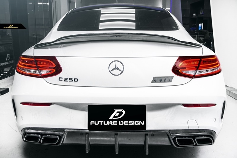 W205 Coupe - PSM style Carbon Trunk Spoiler_002